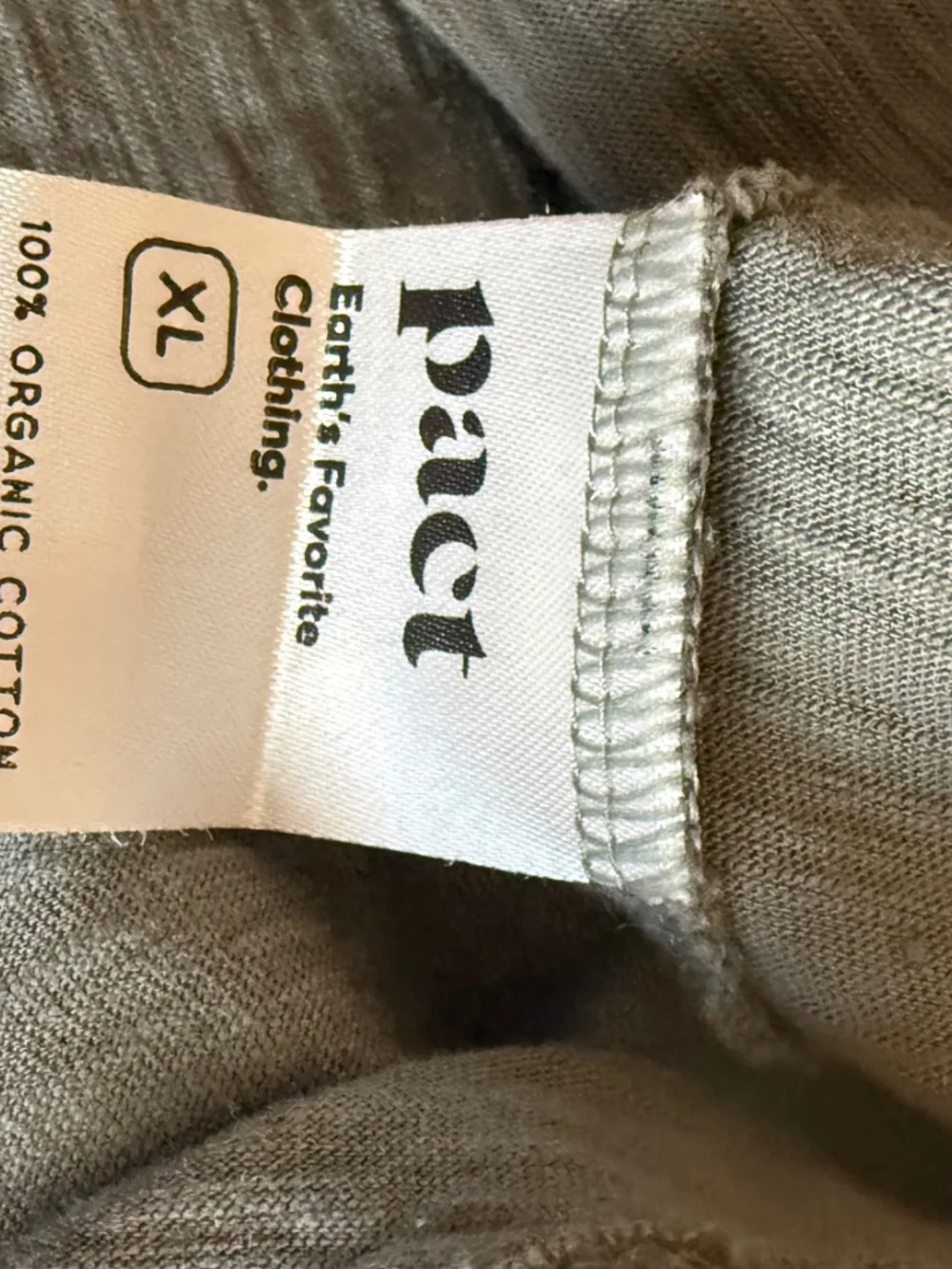 "Pact" certified organic: sage green capped sleeve midi dress; X-Large - Picture 7 of 9